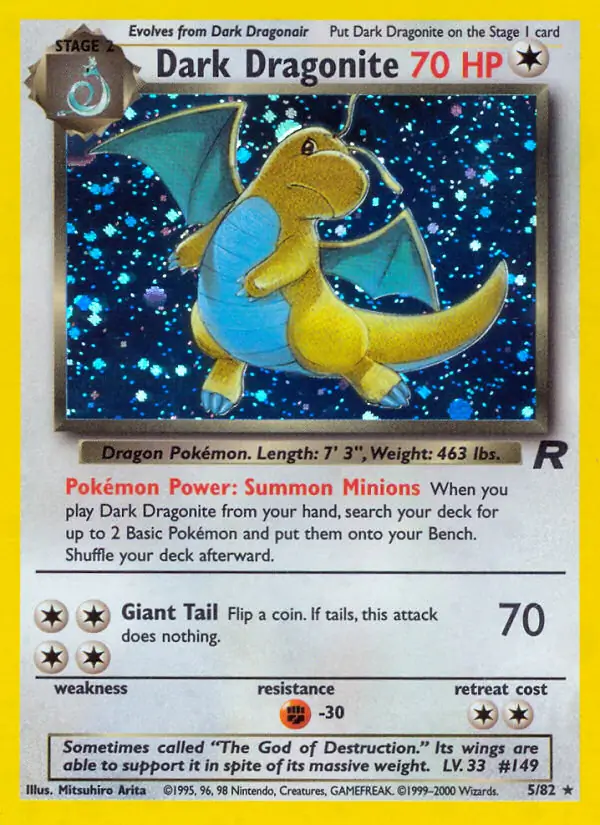 Dark dragonite team rocket returns Holo NEAR newest MINT 15/109